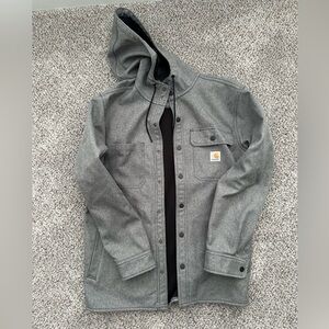 Carhartt Men’s Rain Defender Relaxed Fit Hooded Shirt Jacket
